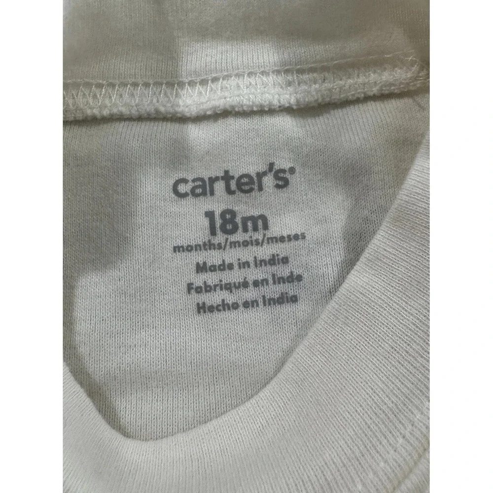Carter's Baby Boy Bodysuit 18 Months Off White Dinosaur Print Cotton One Piece
